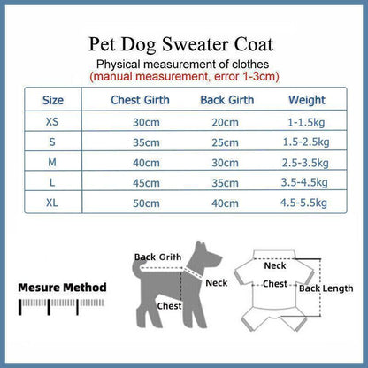 S Size Cute Pet Dog Warm Jumper Sweater Clothes Cat Knitwear Knitted Coats Winter - Yellow Duck
