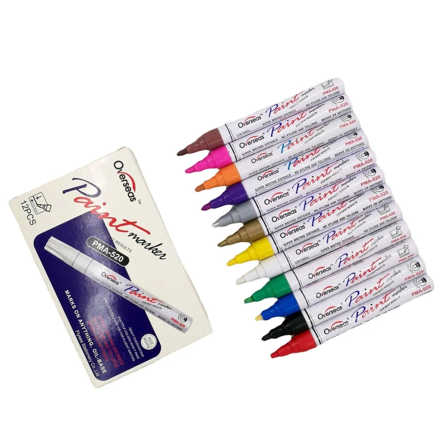 Multicolour Permanent Paint Marker Pens for Tyre Metal Glass Rubber - Orange