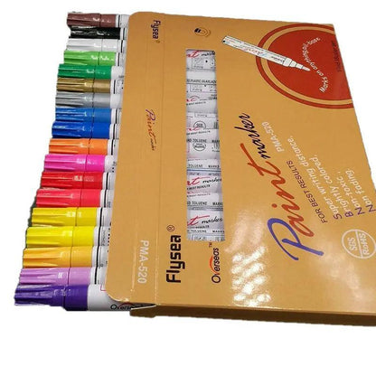 Multicolour Permanent Paint Marker Pens for Tyre Metal Glass Rubber - Orange