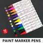 Multicolour Permanent Paint Marker Pens for Tyre Metal Glass Rubber - Green