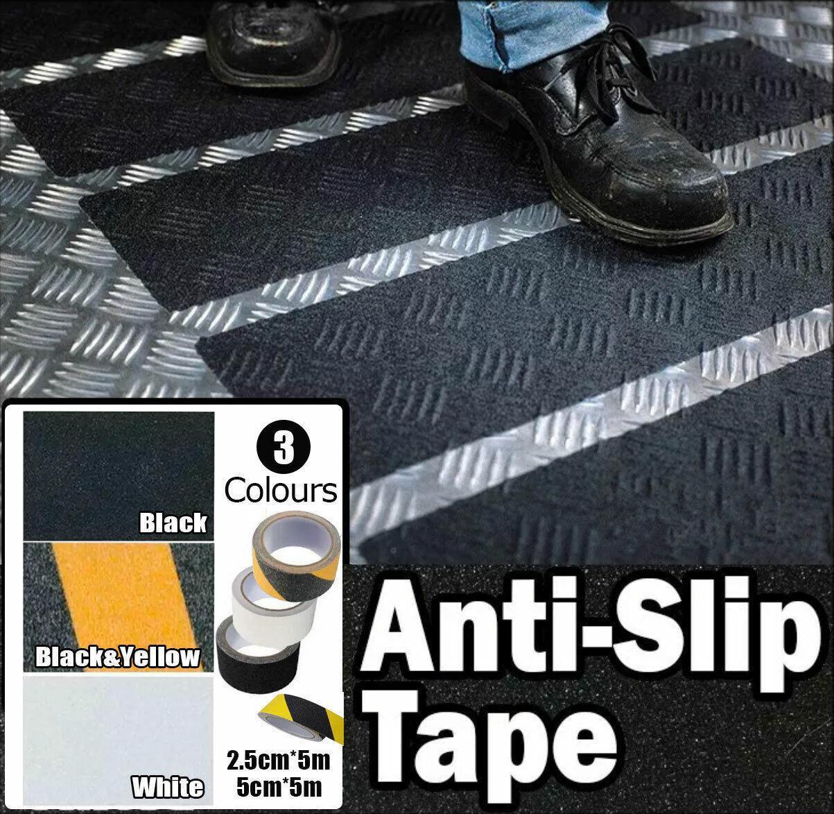 Anti Slip Tape High Grip Adhesive For Flooring Stair Tread - Yellow&Black (2.5cm x 5m)