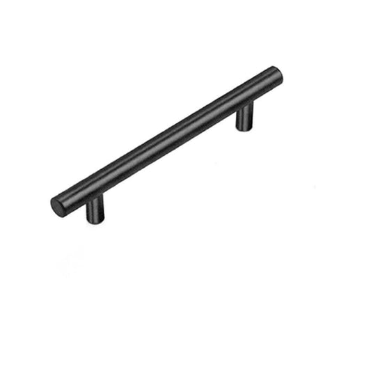 1pcs Black Kitchen Cabinet Door Handles Matte Black Stainless Steel Door Drawer Pull T Bar - 100mm/64mm