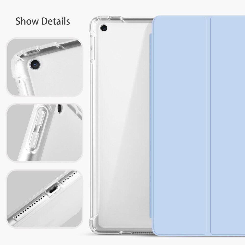 Shockproof Silicone iPad Air 4 Cover with Pencil Slot and Smart Wake - Lavender Grey.