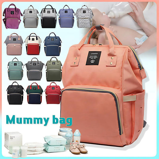 Luxury Multifunctional Diaper Nappy Backpack Maternity Mummy Changing Bag - Wavy Grain.