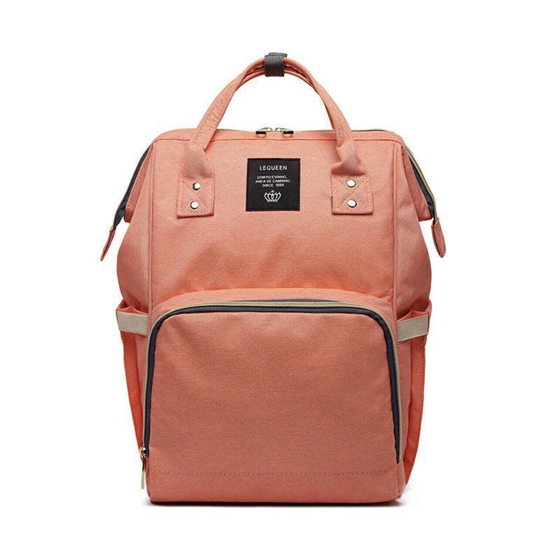 Luxury Multifunctional Diaper Nappy Backpack Maternity Mummy Changing Bag - Tangerine Pink.