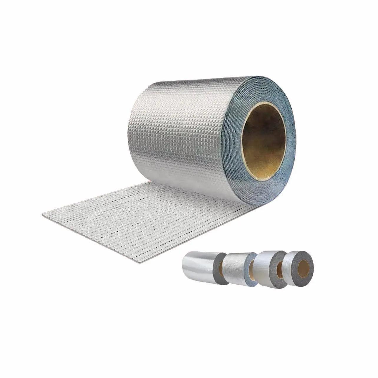 5M Waterproof Tape Butyl Rubber Aluminium Foil Roof Pipe Caravan Repair Flashing - 10cm* 5m* 1 Unit.