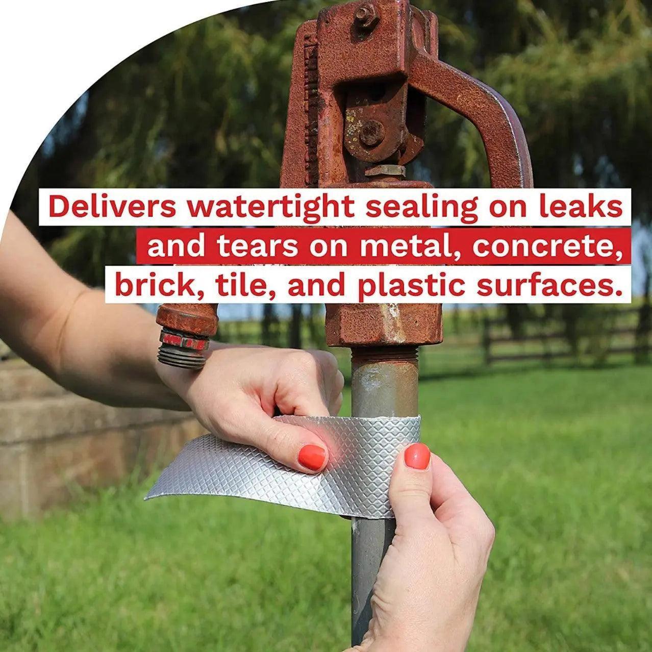 5M Waterproof Tape Butyl Rubber Aluminium Foil Roof Pipe Caravan Repair Flashing - 10cm* 5m* 1 Unit.