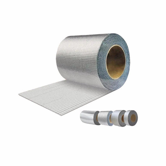 5M Waterproof Tape Butyl Rubber Aluminium Foil Roof Pipe Caravan Repair Flashing - 15cm*5m*1 Unit.