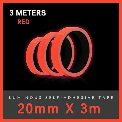 2cm x 3m Glow in the Dark Fluorescent Tape Self-Adhesive Strip for Marking and Decor - Blue Green 2cm*3m