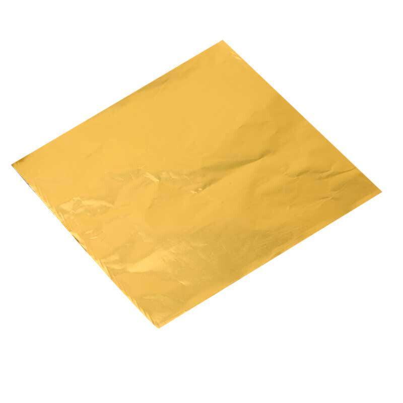 100PCS Tin Foil Aluminium Wrapping Square Chocolate Wrappers 10CM - Purple/Embossed