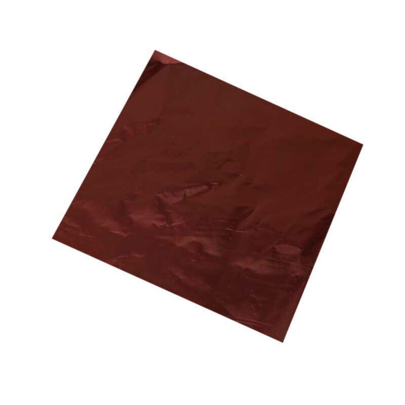 100PCS Tin Foil Aluminium Wrapping Square Chocolate Wrappers 10CM - Purple/Embossed