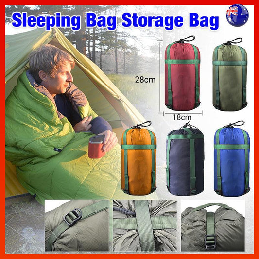 Camping Sleeping Bag Compression Sack Waterproof Outdoor Storage Bag - Lake Blue.