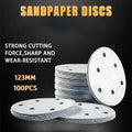 100x 123mm 6/8-Hole Sanding Discs Hook Loop Orbital Sander Pads 80 120 240 Grit - 240 Gritsï¼6-Holeï¼.