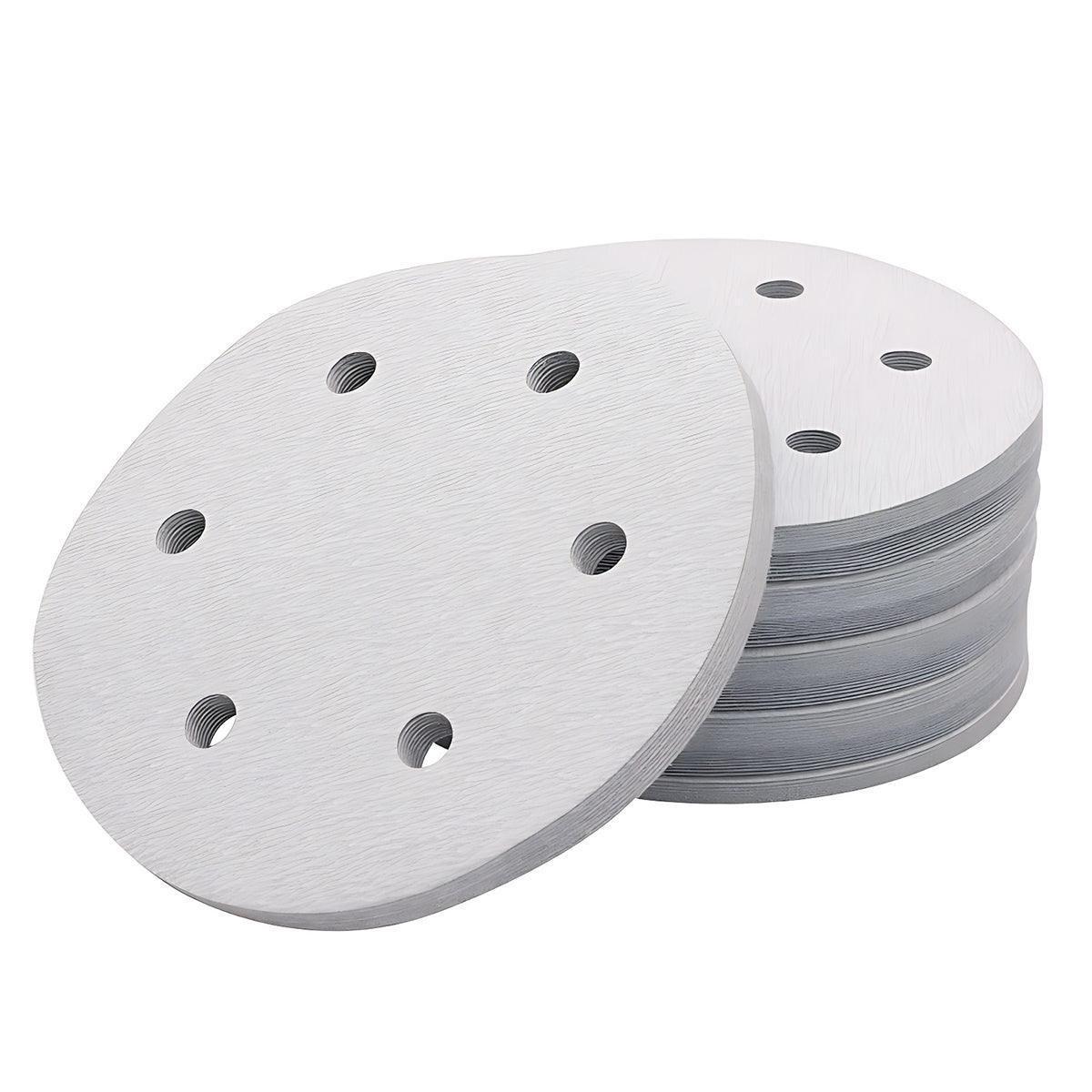 100x 123mm 6/8-Hole Sanding Discs Hook Loop Orbital Sander Pads 80 120 240 Grit - 240 Gritsï¼6-Holeï¼.