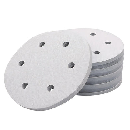100x 123mm 6/8-Hole Sanding Discs Hook Loop Orbital Sander Pads 80 120 240 Grit - 240 Gritsï¼6-Holeï¼.