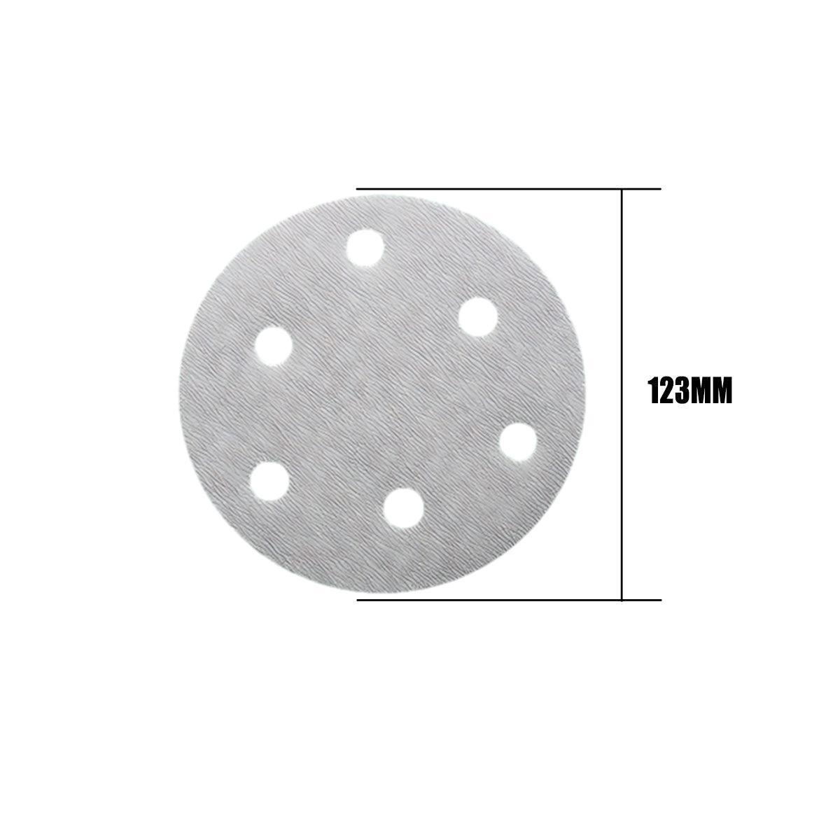 100x 123mm 6/8-Hole Sanding Discs Hook Loop Orbital Sander Pads 80 120 240 Grit - 240 Gritsï¼6-Holeï¼.