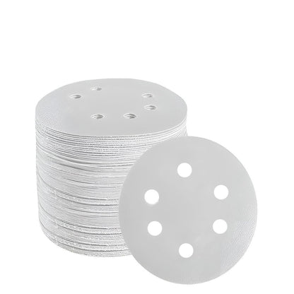100x 123mm 6/8-Hole Sanding Discs Hook Loop Orbital Sander Pads 80 120 240 Grit - 240 Gritsï¼6-Holeï¼.