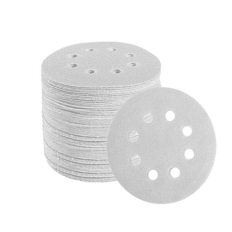 100x 123mm 6/8-Hole Sanding Discs Hook Loop Orbital Sander Pads 80 120 240 Grit - 240 Gritsï¼6-Holeï¼.