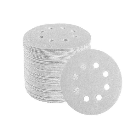 100x 123mm 6/8-Hole Sanding Discs Hook Loop Orbital Sander Pads 80 120 240 Grit - 240 Gritsï¼6-Holeï¼.