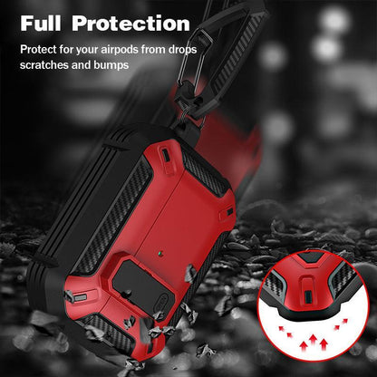 For Apple AirPods pro and pro2 Case Armor Earphone Heavy Duty Shockproof Cover - Black&Green For Airpods Pro.