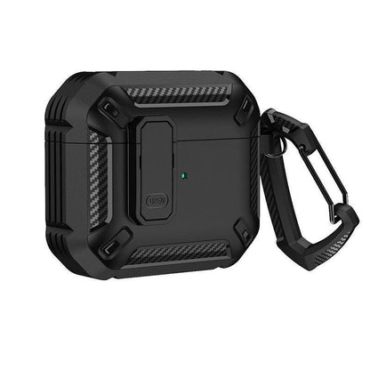 For Apple AirPods pro and pro2 Case Armor Earphone Heavy Duty Shockproof Cover - Black&Green For Airpods Pro.