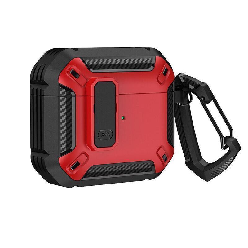 For Apple AirPods pro and pro2 Case Armor Earphone Heavy Duty Shockproof Cover - Black&Green For Airpods Pro.
