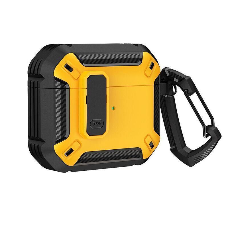 For Apple AirPods pro and pro2 Case Armor Earphone Heavy Duty Shockproof Cover - Black&Green For Airpods Pro.