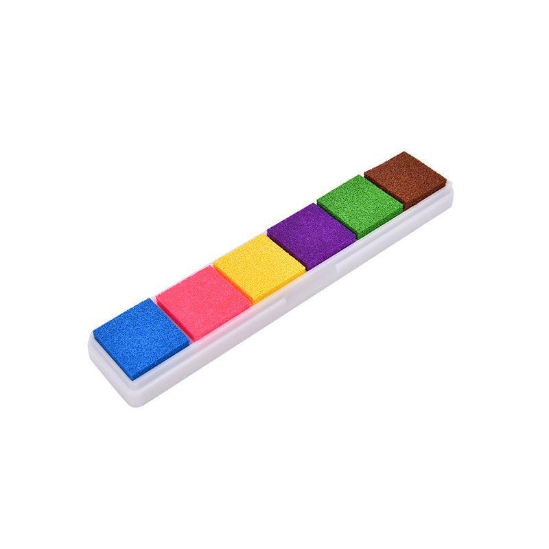 Gradient Color Ink Pad Inkpad Rubber Stamp Water Based Diy Finger Print 10 Colours - S3 Brown