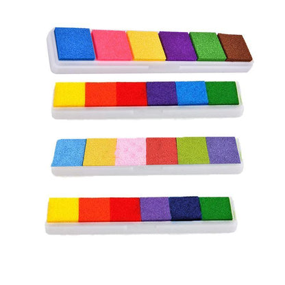 Gradient Color Ink Pad Inkpad Rubber Stamp Water Based Diy Finger Print 10 Colours - S3 Brown