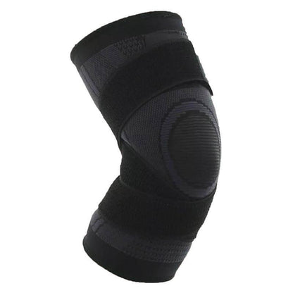 3D Weaving Knee Brace Breathable Sleeve Support Running Jogging Joint Pain Leg Black - Black-M.