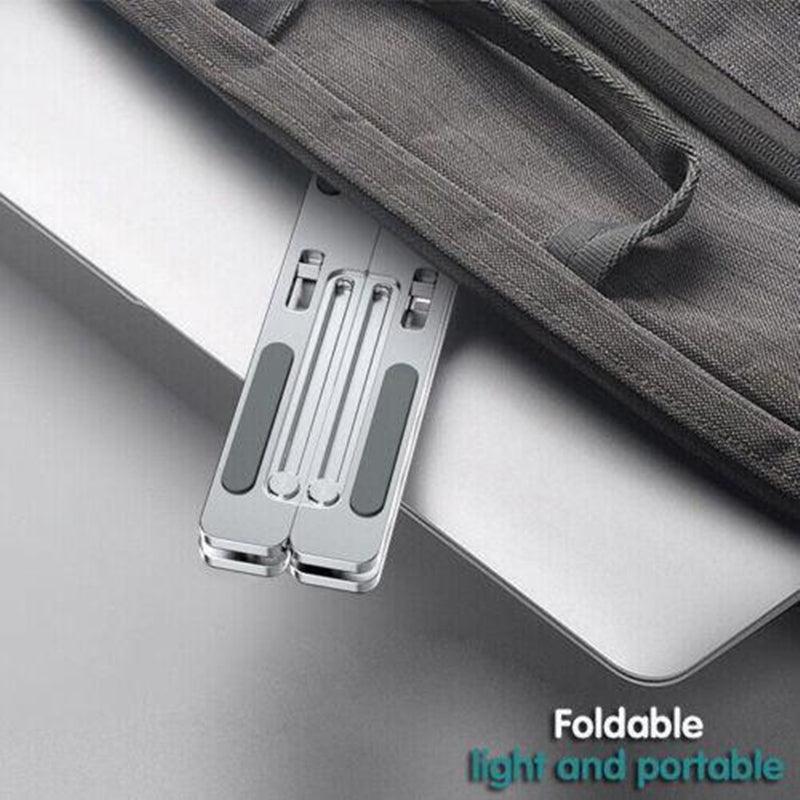 Adjustable Laptop Stand Portable Aluminum Alloy Desktop Holder for 11 to 17.3 Inch - Sliver.