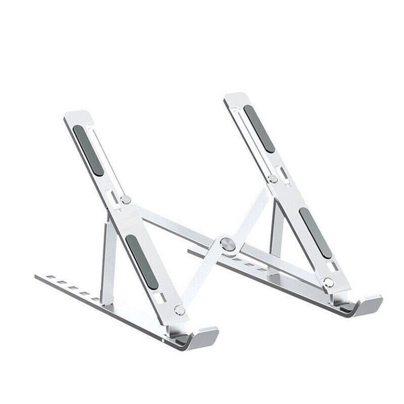 Adjustable Laptop Stand Portable Aluminum Alloy Desktop Holder for 11 to 17.3 Inch - Sliver.