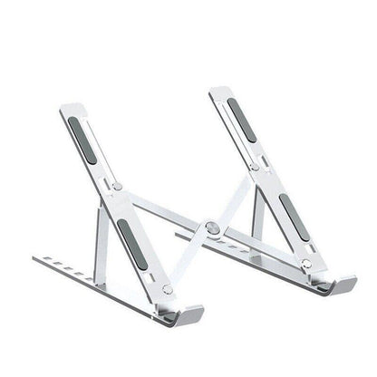 Adjustable Laptop Stand Portable Aluminum Alloy Desktop Holder for 11 to 17.3 Inch - Sliver.