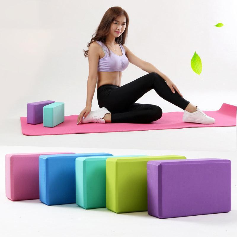 2PCS Yoga Blocks Foam Brick Fitness Exercise Stretch Gym Pilates Tool - Blackish Green.