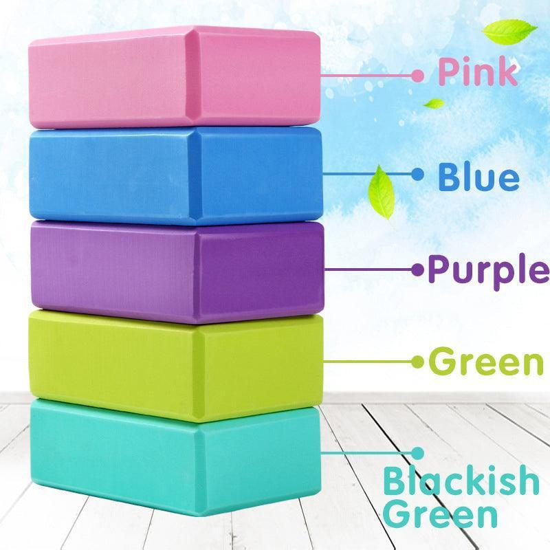 2PCS Yoga Blocks Foam Brick Fitness Exercise Stretch Gym Pilates Tool - Blackish Green.