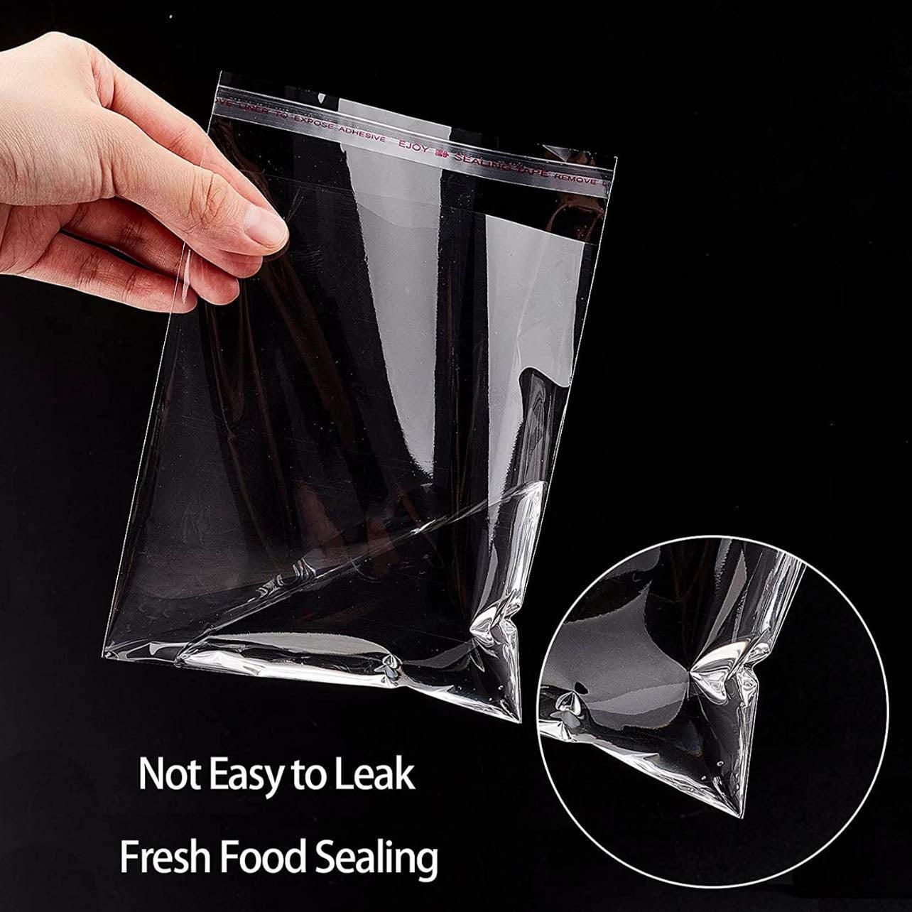 Multi-size Clear Self-Seal Cellophane Bags - Bulk Adhesive Opp - 11*20+4.
