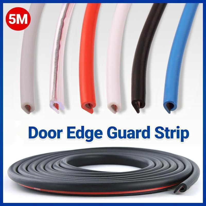 5m Car Door Edge Protector Strip Anti-Scratch Protection Rubber Trim Seal - Black.