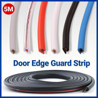 5m Car Door Edge Protector Strip Anti-Scratch Protection Rubber Trim Seal - Black.