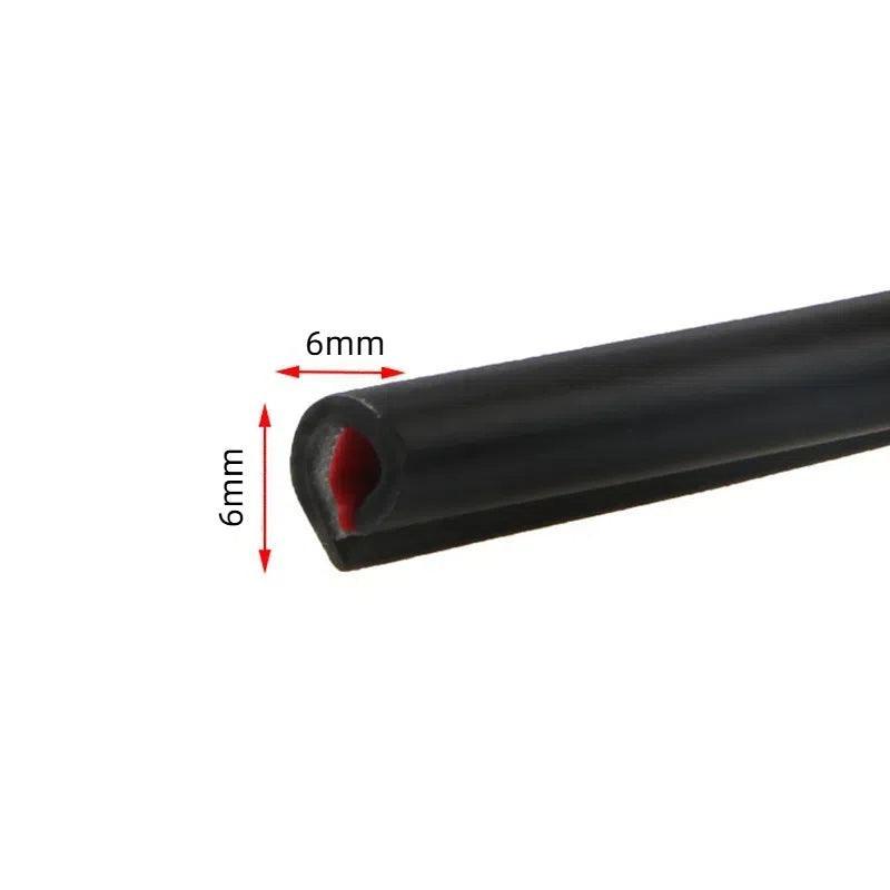 5m Car Door Edge Protector Strip Anti-Scratch Protection Rubber Trim Seal - Black.