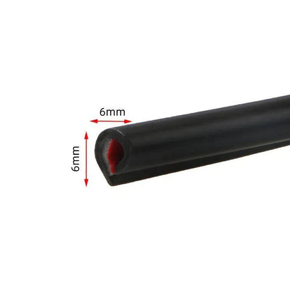 5m Car Door Edge Protector Strip Anti-Scratch Protection Rubber Trim Seal - Black.