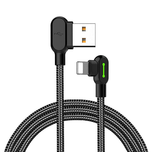 Mcdodo Fast Usb Cable Heavy Duty Charging Syn Charger Iphone 90 Degree Angle - 1.8m.