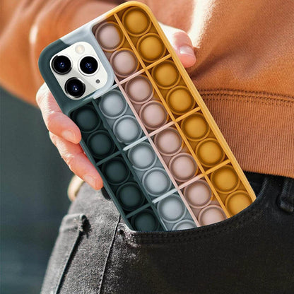 Blue-White Pop Fidget Toys Push It Bubble Phone Case For Iphone - iPhone 7Plus/8Plus.