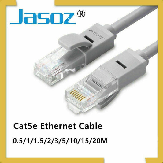 Jasoz Cat5E Ethernet Network Cable Lan Router Internet Patch 1 2 3 5 10 15 20M - 15m.
