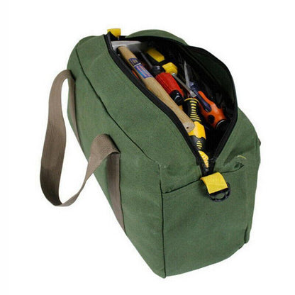 S/M/L Waterproof Tool Bag Portable Storage Toolkit Hand Heavy Case Canvas Duty - S(30*12*18CM).