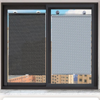 Black Roller Blinds Suction Cup Sunshade Blackout Curtains Car Home Window Curtains - 58 X 125 CM