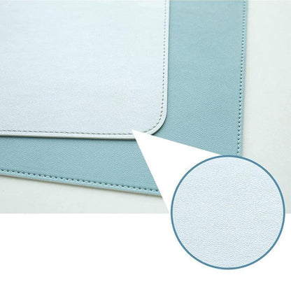 60*30Cm Leather Mouse Pad Gaming Waterproof Mousepad Desk Mat Anti-Slip Rubber - Light Blue.