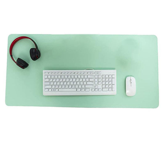 Large Leather Mouse Pad 80x40cm Desk Mat Gaming Extended Waterproof Anti Slip - Dark Blue.