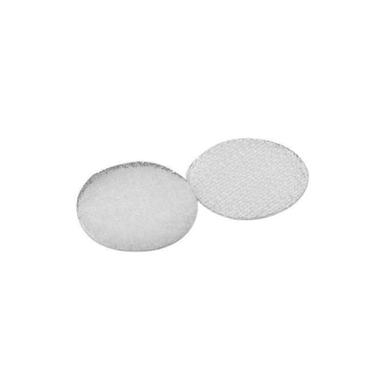 Hook and Loop Sticky Self Adhesive Dots Coins Circles Tape Black White 15mm - White.