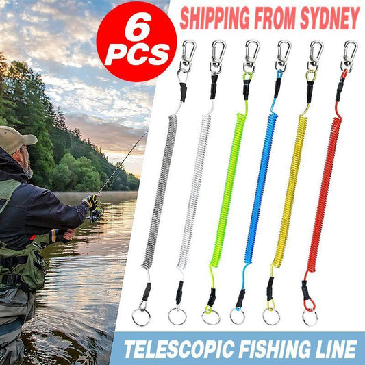 6X Fishing Lanyards Boating Ropes Kayak Secure Pliers Lip Grips Tackle Fish Tool - Black.