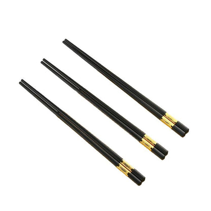 10Pairs Premium Fiberglass Reusable Chopsticks - Dishwasher Safe - Silver-3
